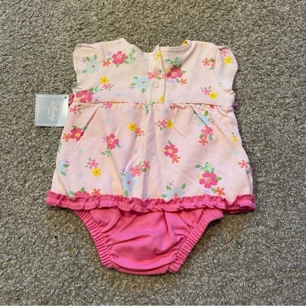 Vintage Disney Winnie the Pooh One Piece Dress NEW 3-6 Mos 90s Pink